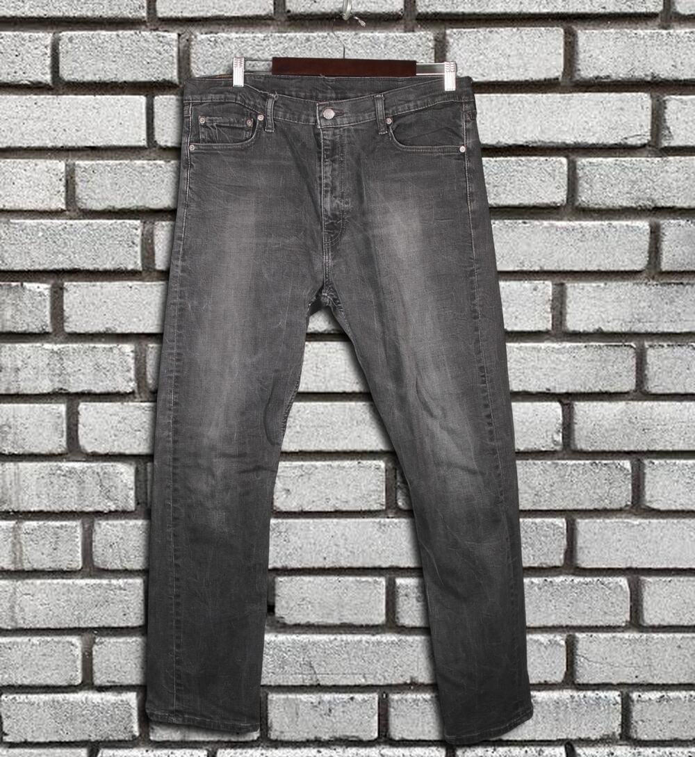 Men's Levi's 513 Slim Straight Black Jeans Size 36x32 (Actual 35x30) Excellent
